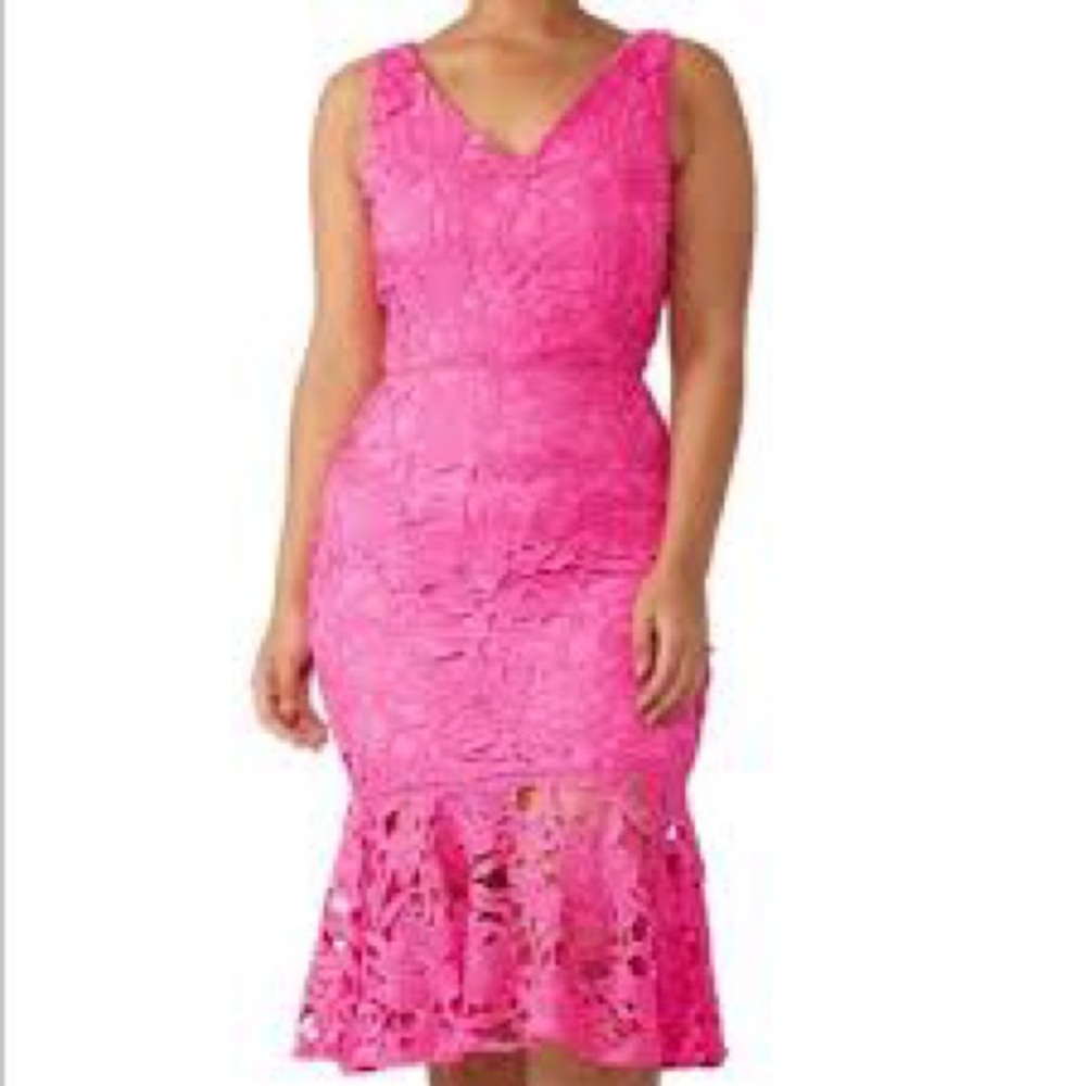 Alexia Admor Lace Peplum Hem Dress